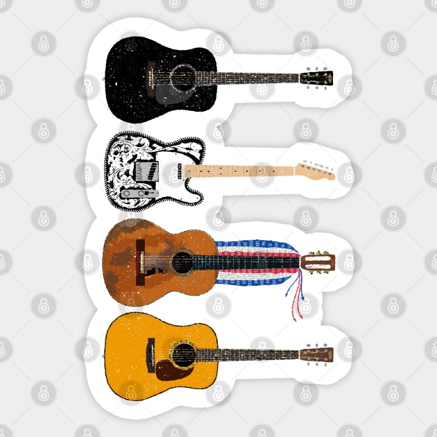 Country Guitars Sticker by Daniel Cash Guitar